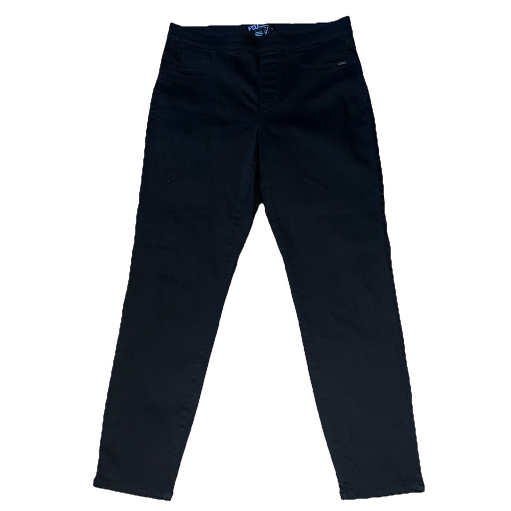 FDJ French Dressing Women's Black Stretch Ankle Pants, Sz 10, Pockets